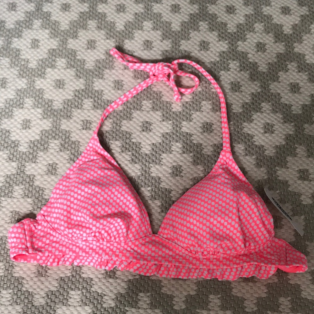 Coral Retro Bikini Top NWT